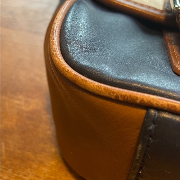 Coach Cream, Blue, and Brown Leather Crossbody Bag - Picture 10 of 16